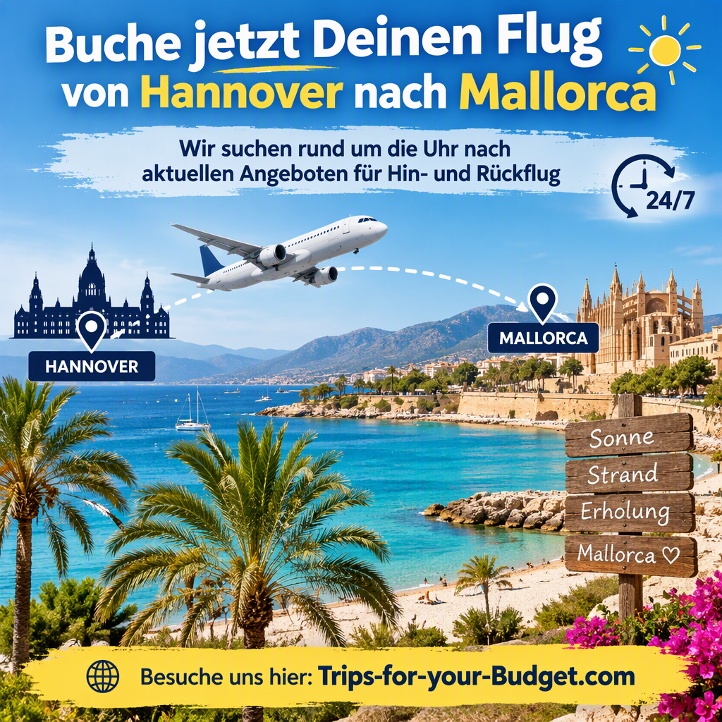 Flieg günstig von Hannover nach Palma de Mallorca und wieder zurück (2026-10-09 - 2026-10-15)